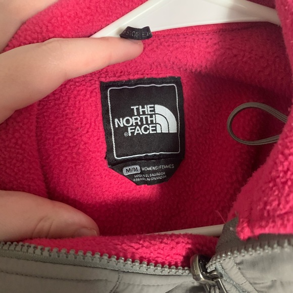 The North Face zip fleece hot pink and gray - Picture 7 of 7